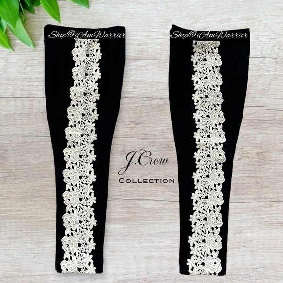 J.Crew Collection NWT rare guipure lace stripe navy tuxedo pants Shop@iamwarrior - Picture 8 of 14